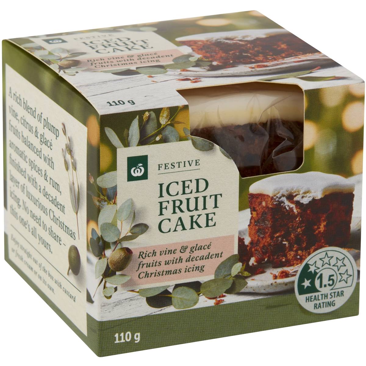 Calories in Woolworths Single Christmas Cake Cake