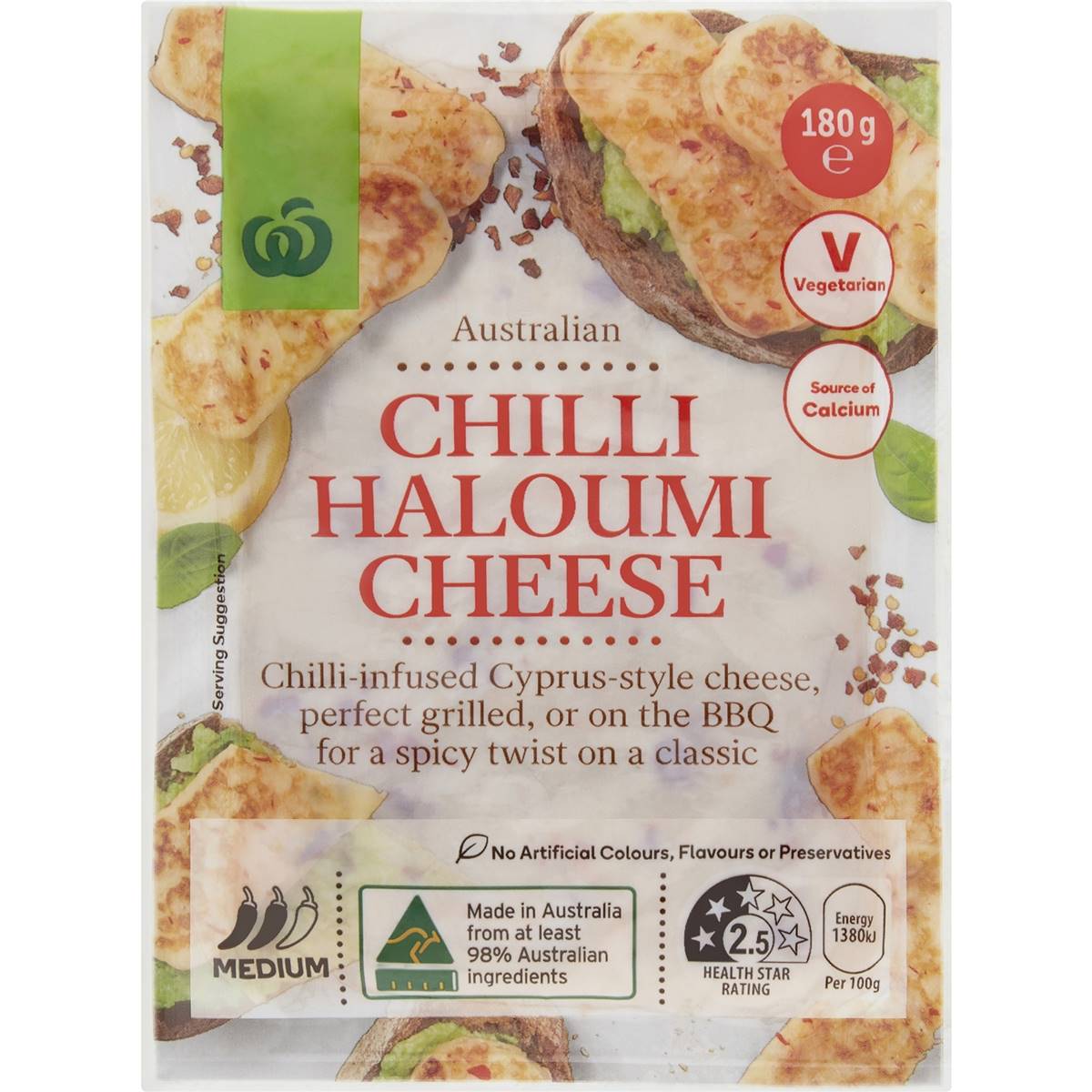 Calories in Woolworths Chilli Haloumi Cheese