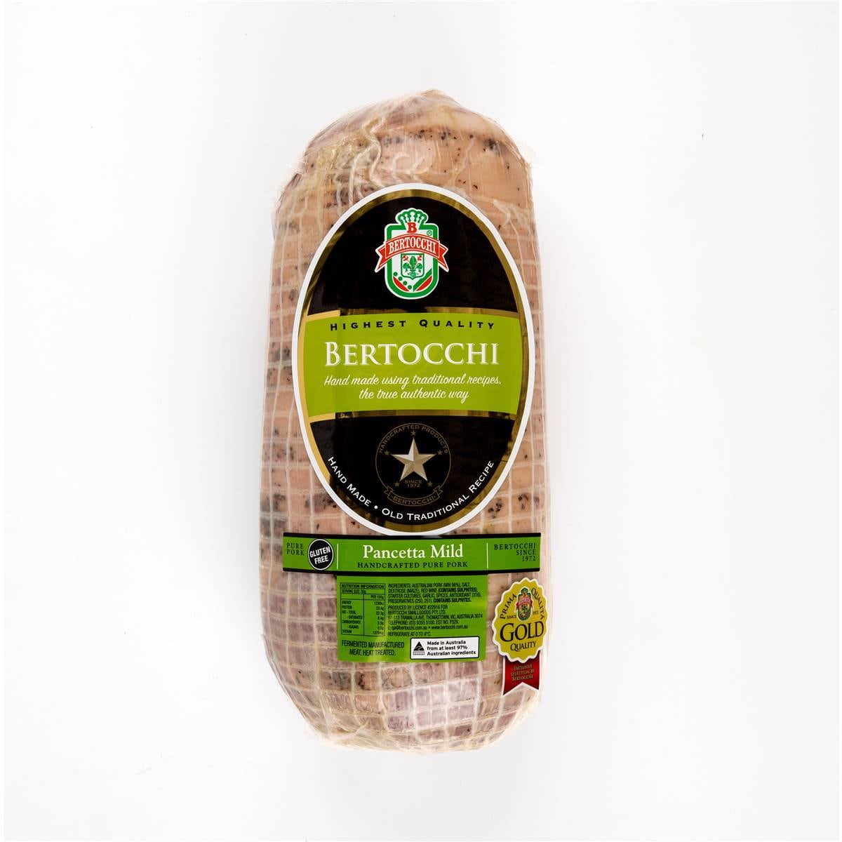 Bertocchi Pancetta Mild Sliced From The Deli per