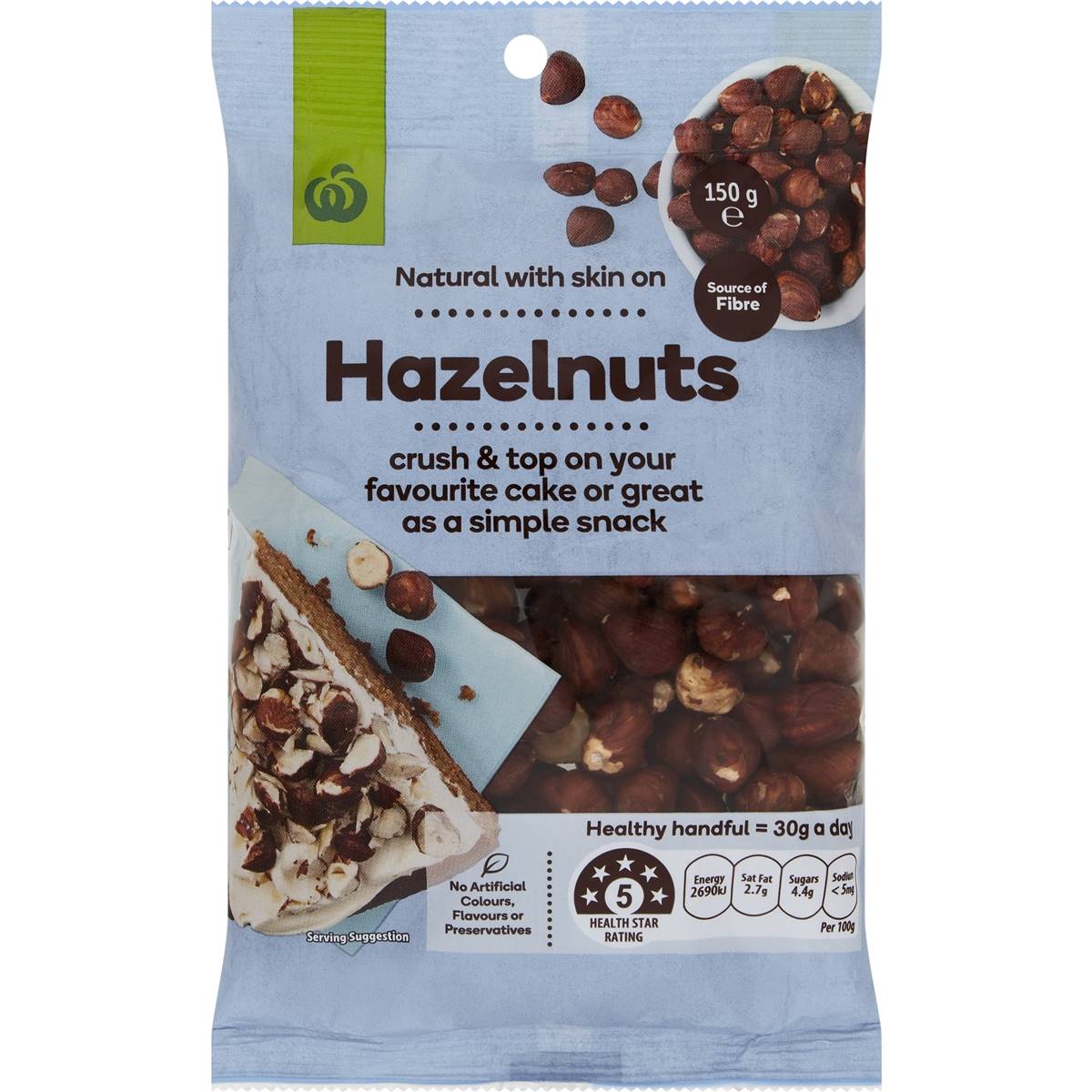 Calories in Woolworths Hazelnuts calcount