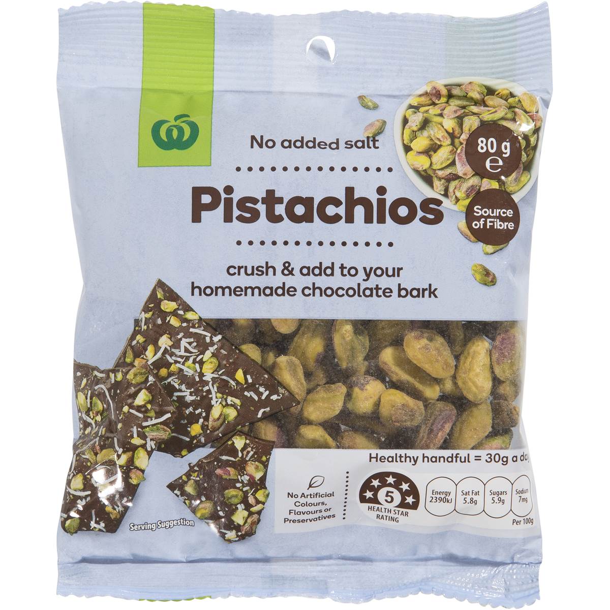 Calories in Woolworths Pistachios