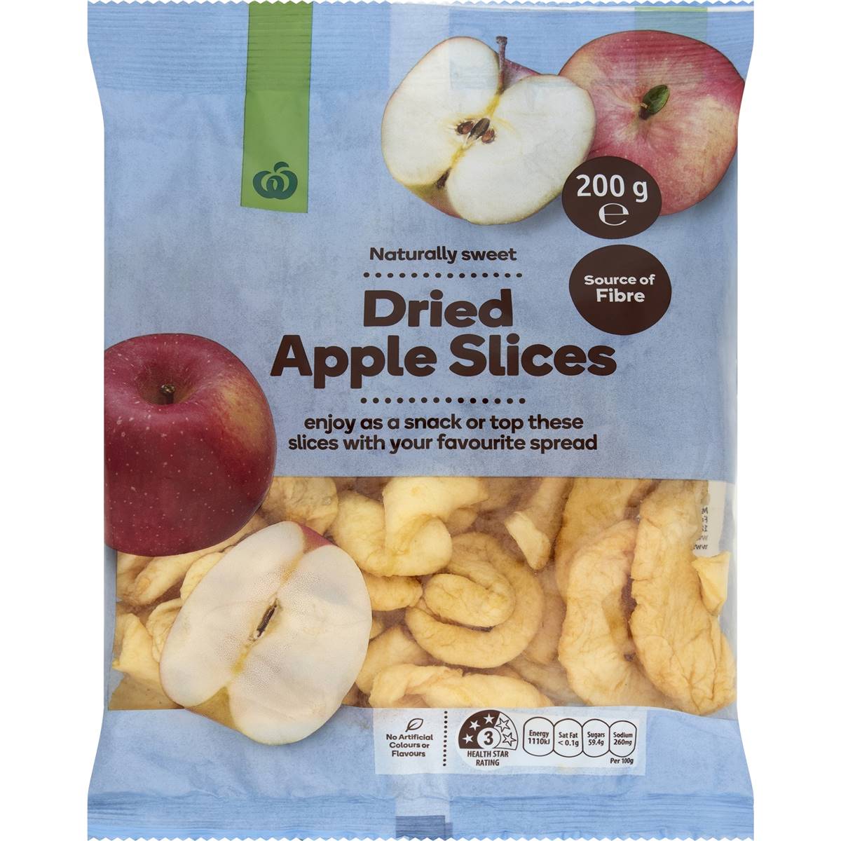 Calories in Woolworths Dried Apple Slices calcount