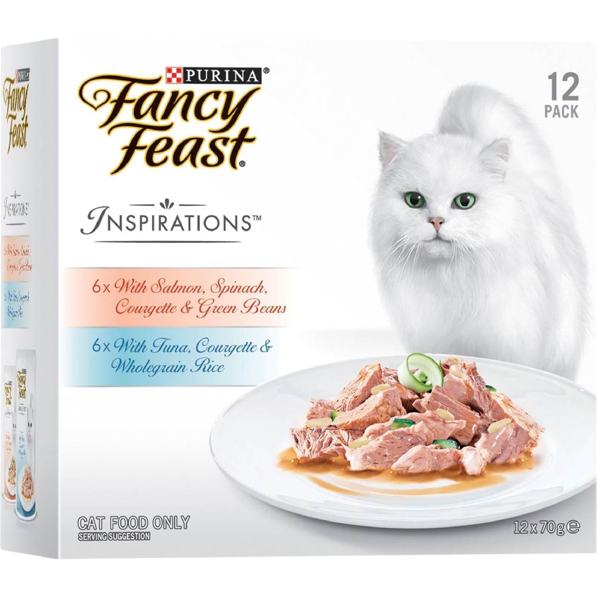 Fancy Feast Adult Inspiration Salmon & Tuna Collection Wet Cat Food 70g x 12 pack – Woolworths