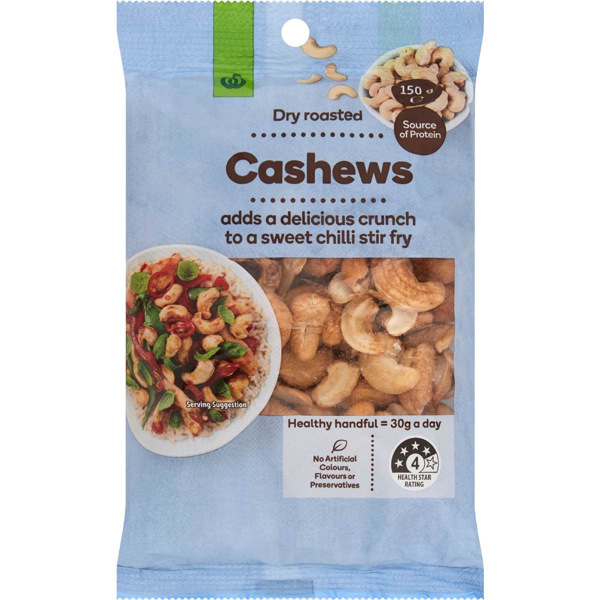 Woolworths Cashews Dry Roasted