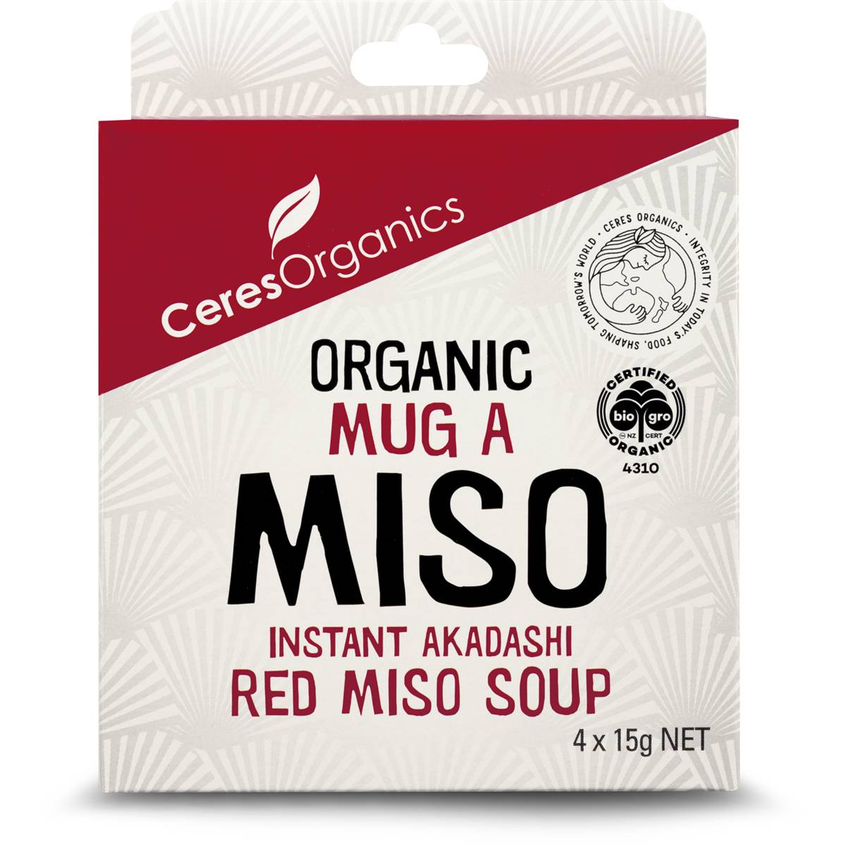 Calories in Ceres Organic Mug A Miso Instant Akadashi Red Miso Soup