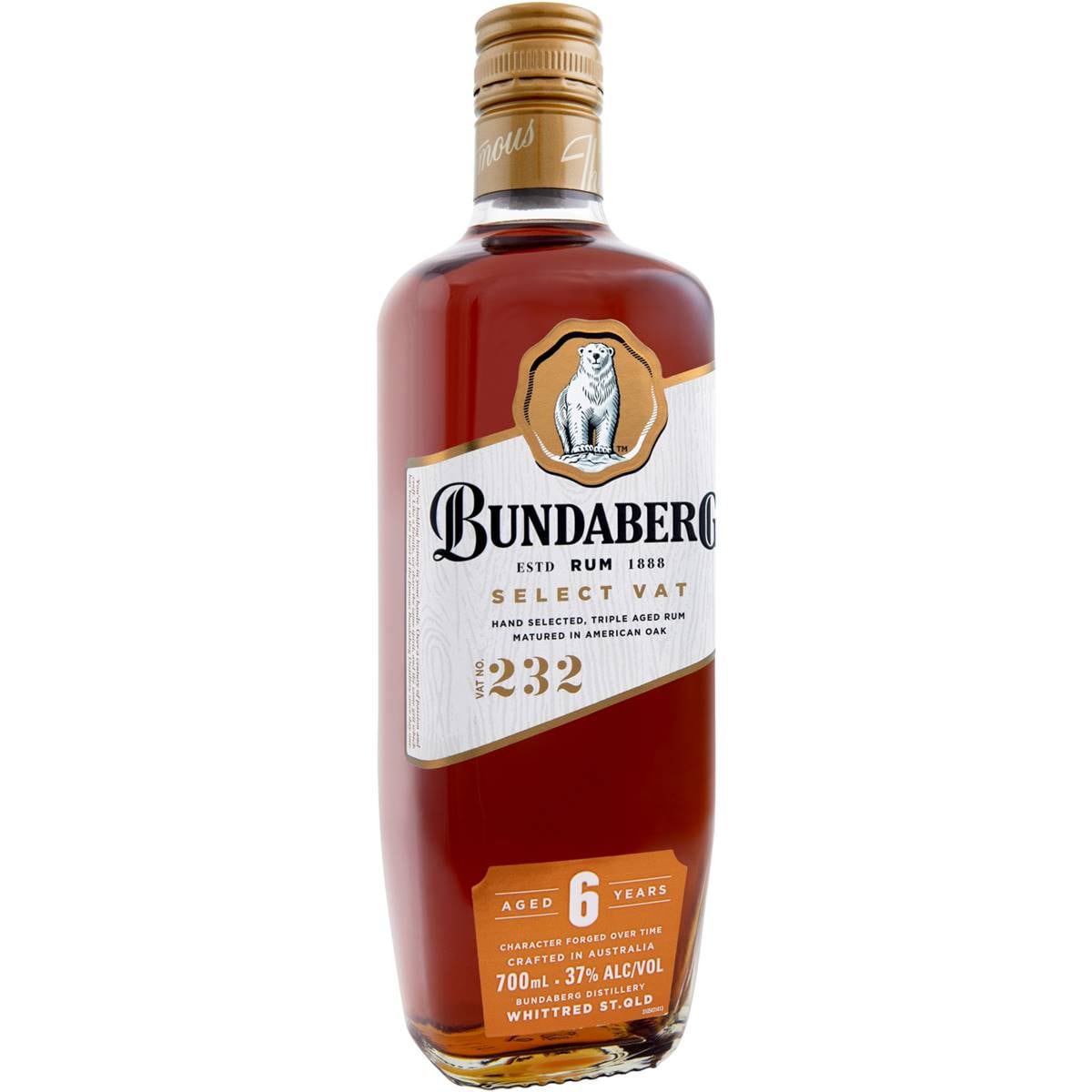 Calories in Bundaberg Rum Select Vat calcount