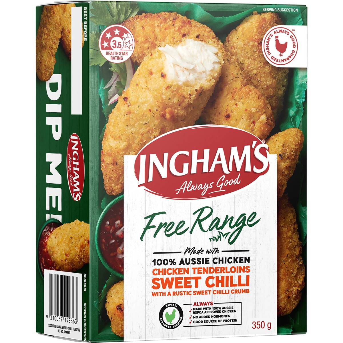 Calories in Ingham's Free Range Chicken Tenderloins Sweet Chilli