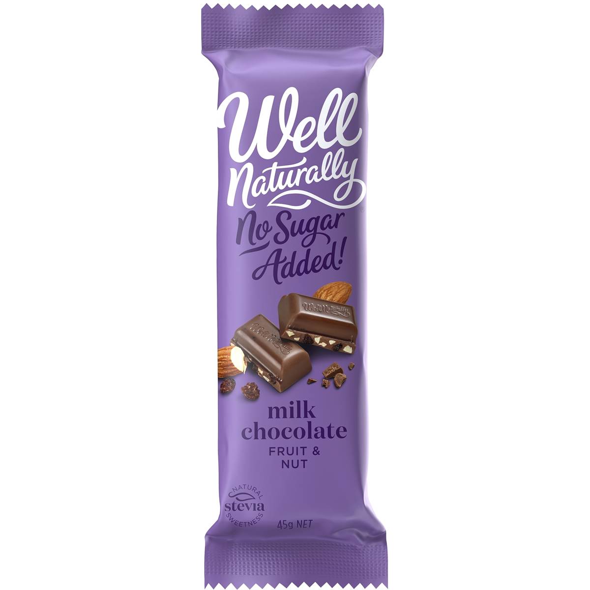 Calories in Well Naturally No Sugar Added Fruit & Nut Bar