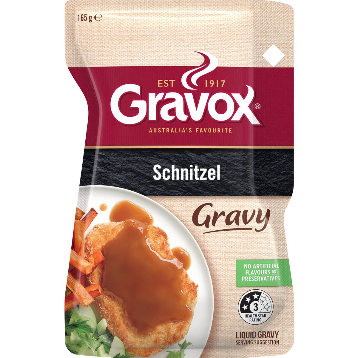 Calories in Gravox Gravy Liquid Our Best Ever Schnitzel calcount