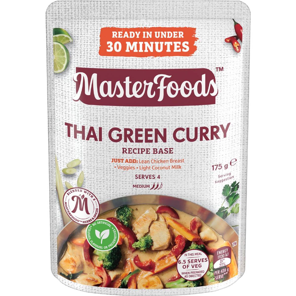 MasterFoods Thai Green Curry Recipe Base 175g