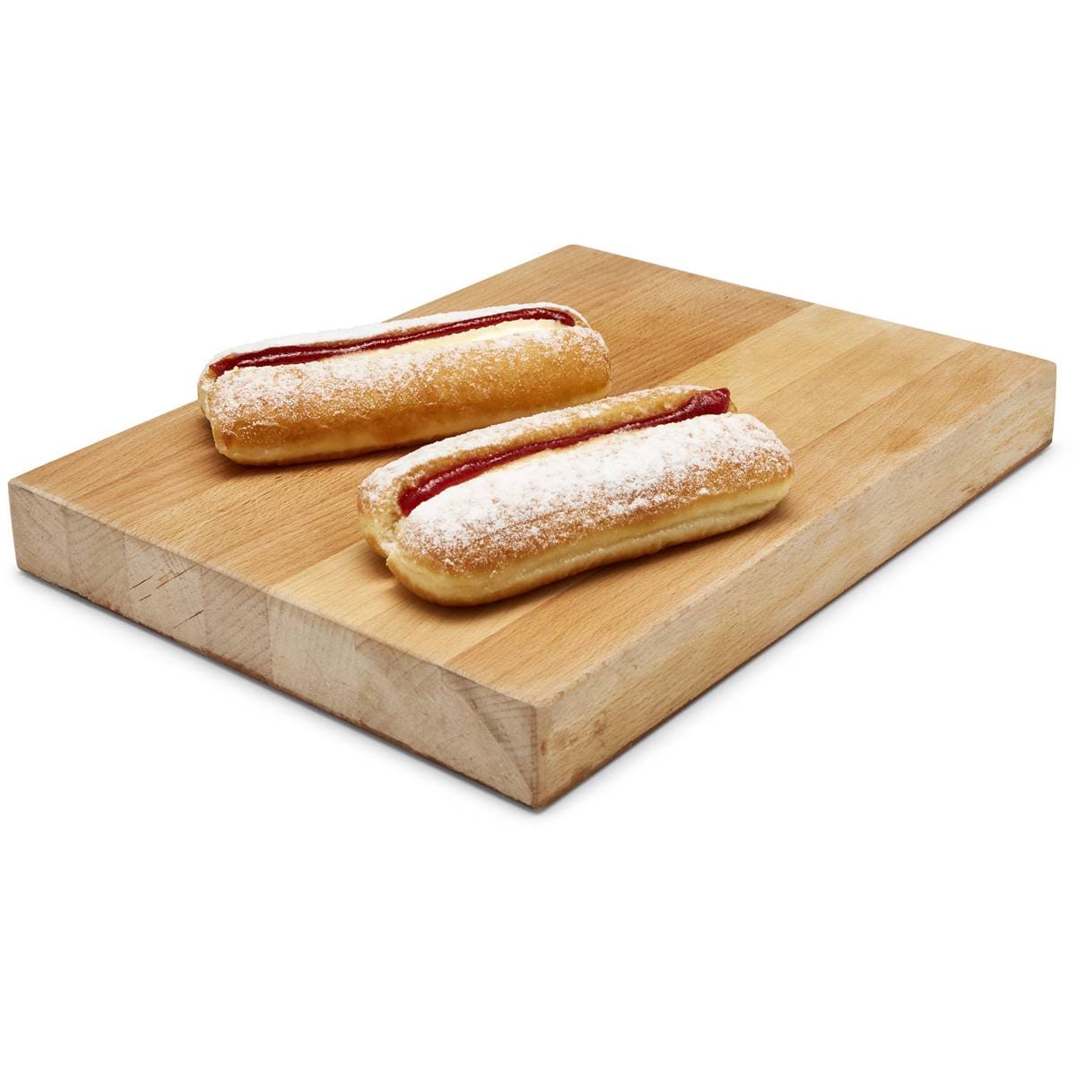Woolworths Long John Donuts With Fresh Cream & Jam