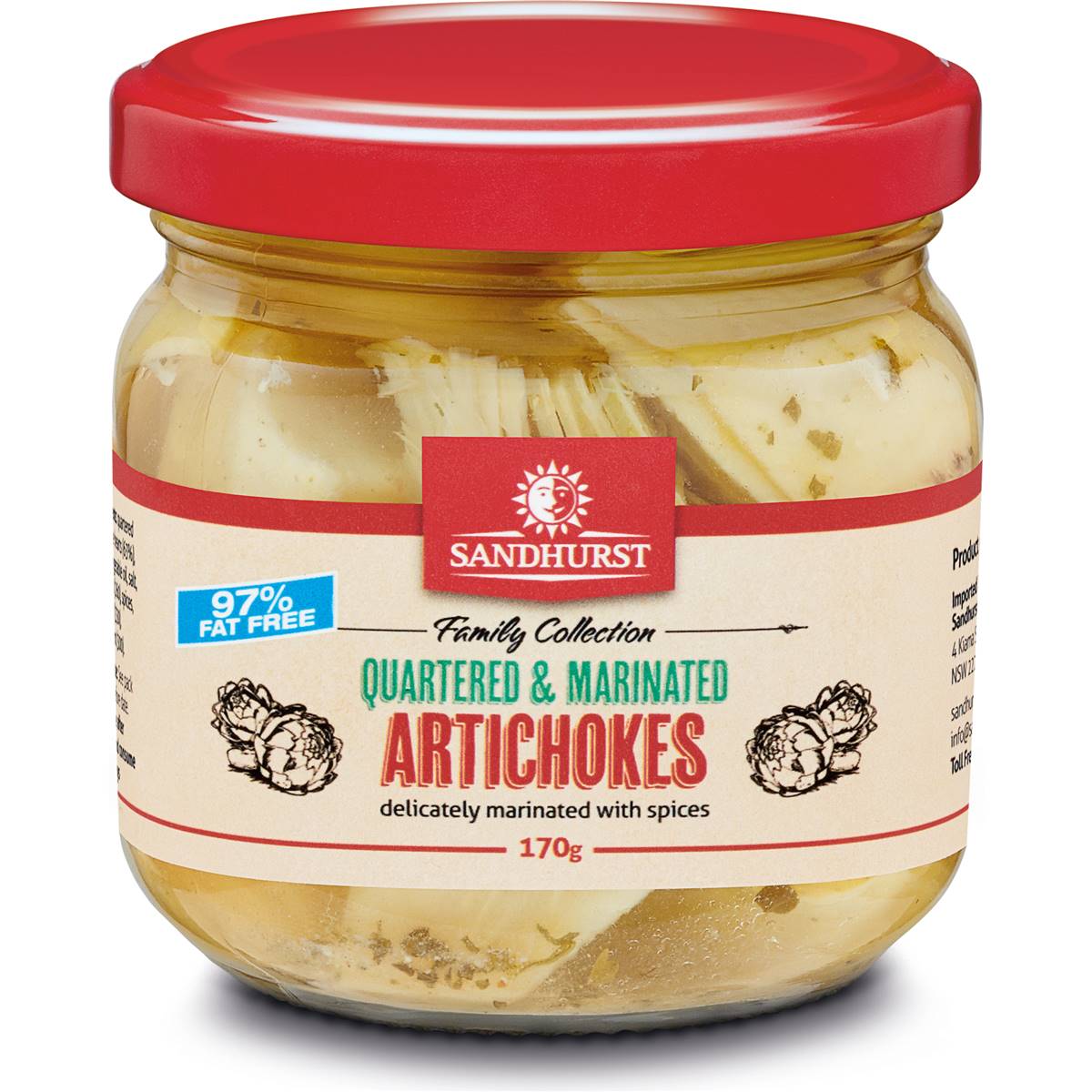 Calories in Sandhurst Artichoke Marinated calcount