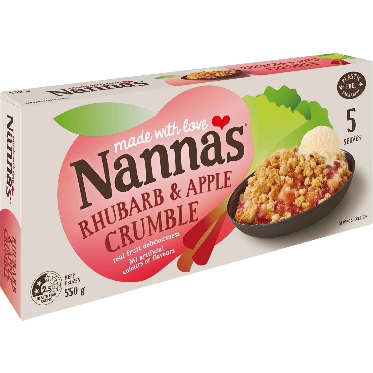 Calories in Nanna's Vegan Friendly Apple & Rhubarb Snack Pies calcount