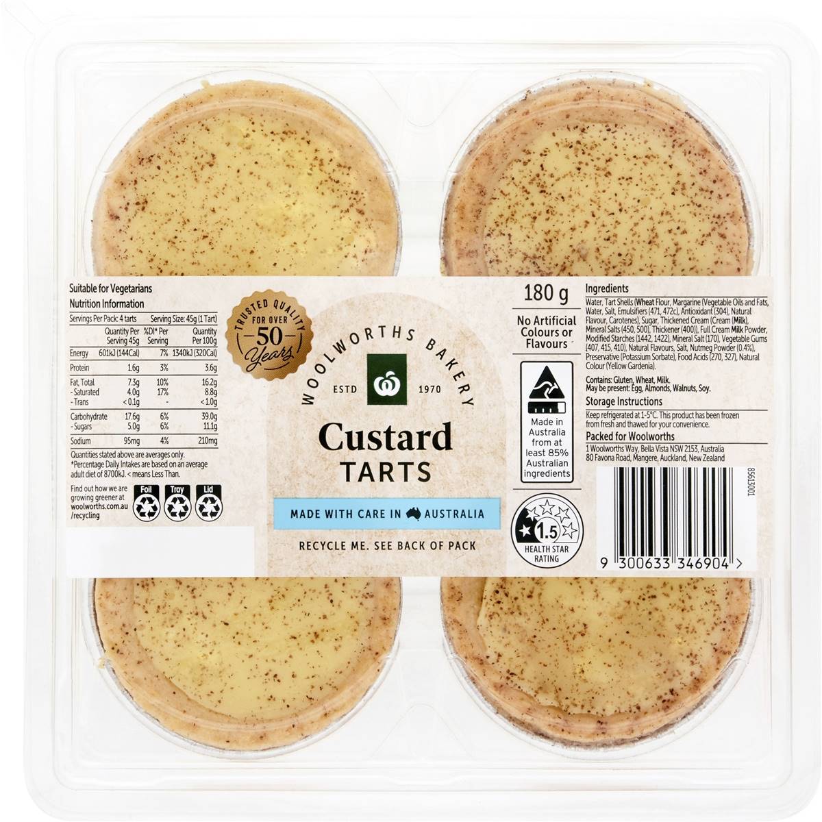 Woolworths Custard Tart