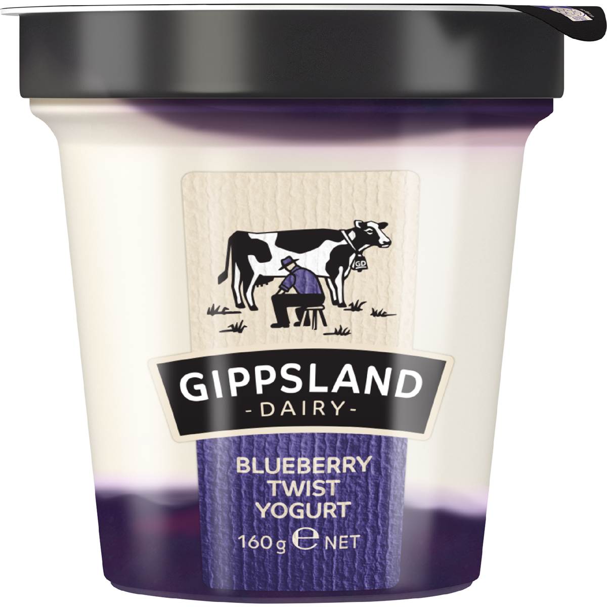 Gippsland Dairy Blueberry Twist Yoghurt 160g