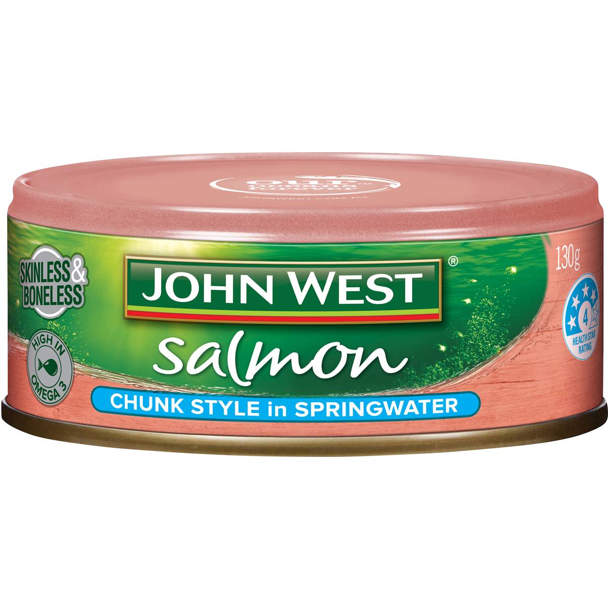 Calories in John West Skin & Boneless Salmon In Springwater calcount