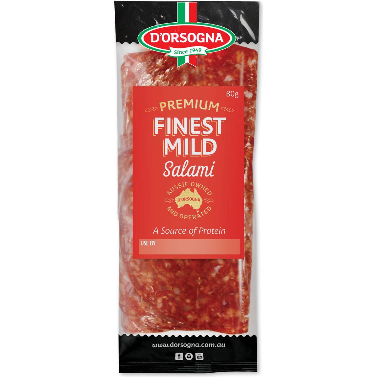 Calories in D'orsogna Deli Fresh Mild Salami Calorie Counter Australia