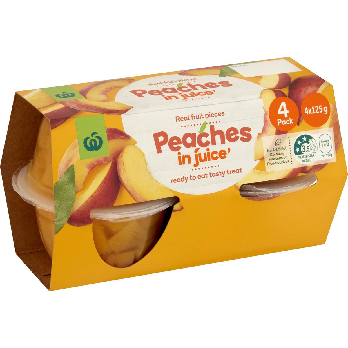 Calories in Woolworths Peach In Juice calcount