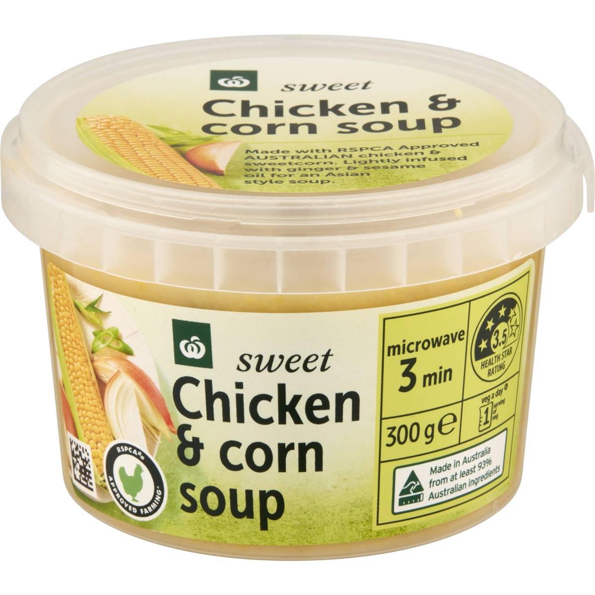 Calories in Woolworths Fresh Chicken & Corn Soup Asian Style
