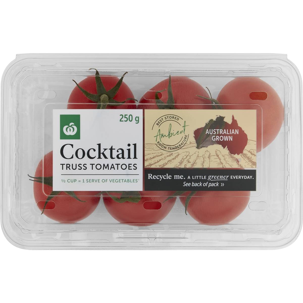 Calories in Woolworths Truss Cocktail Tomato Punnet