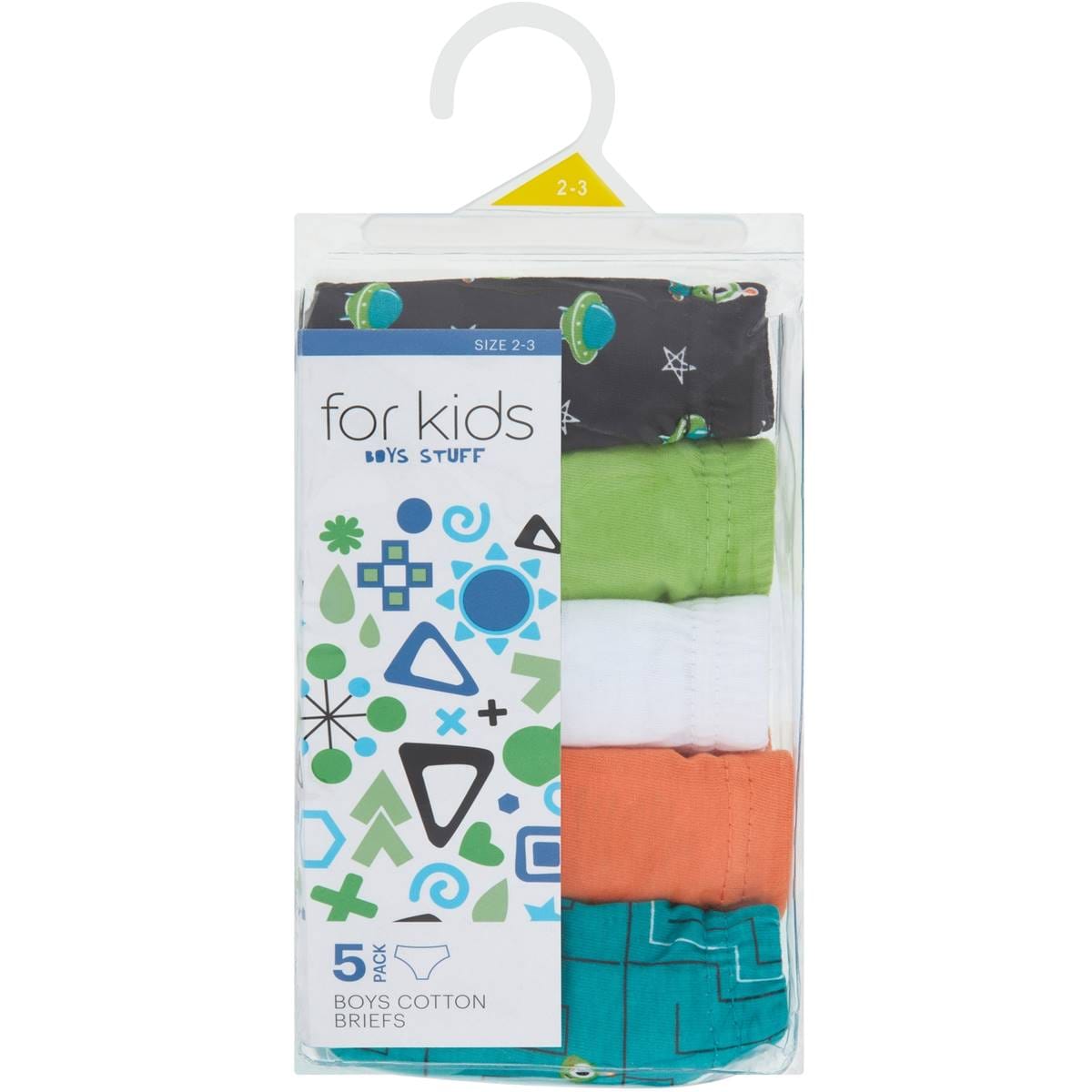 Woolworths For Kids Boys Underwear Basic Briefs Size 2-3