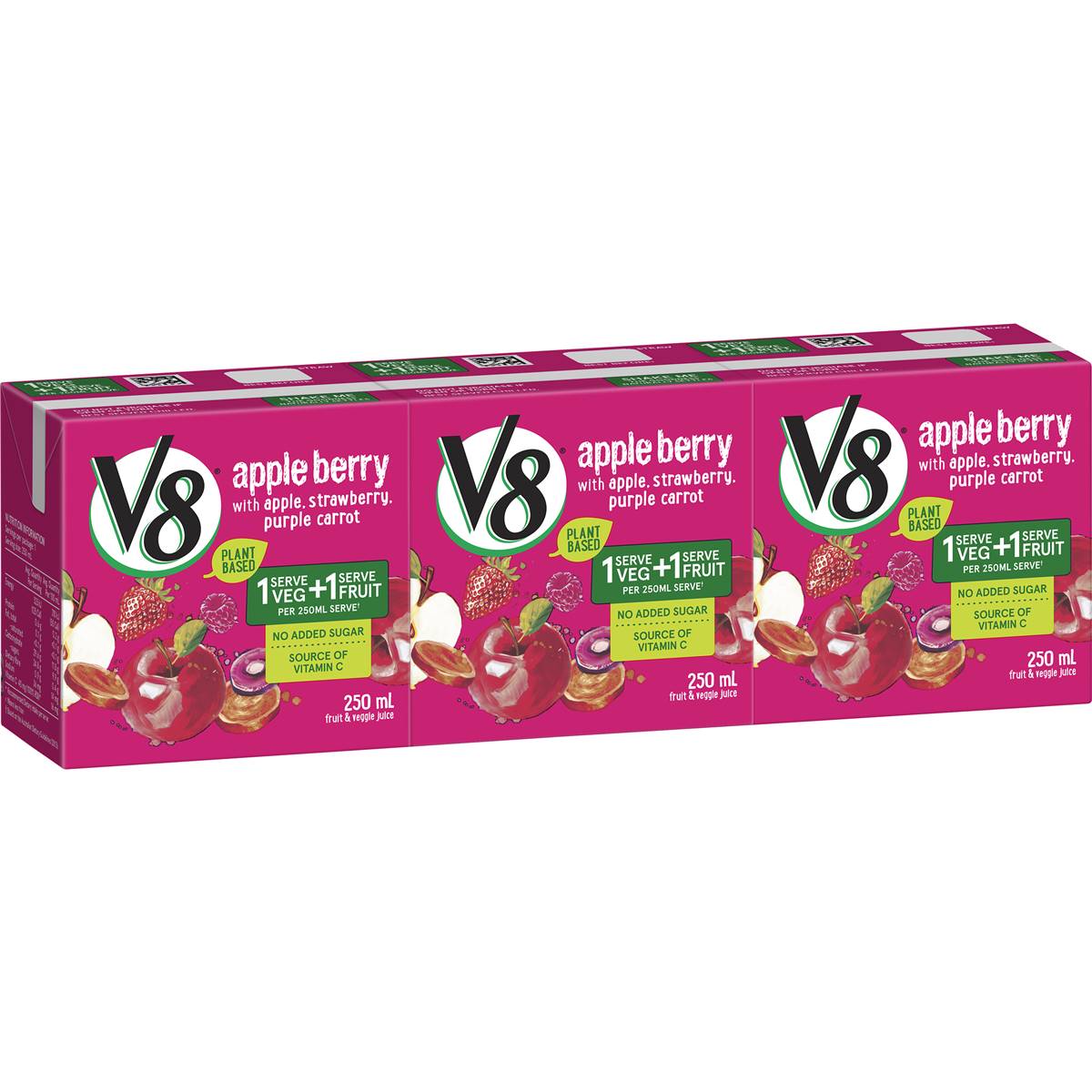 Calories in V8 Apple Berry Juice Multipack