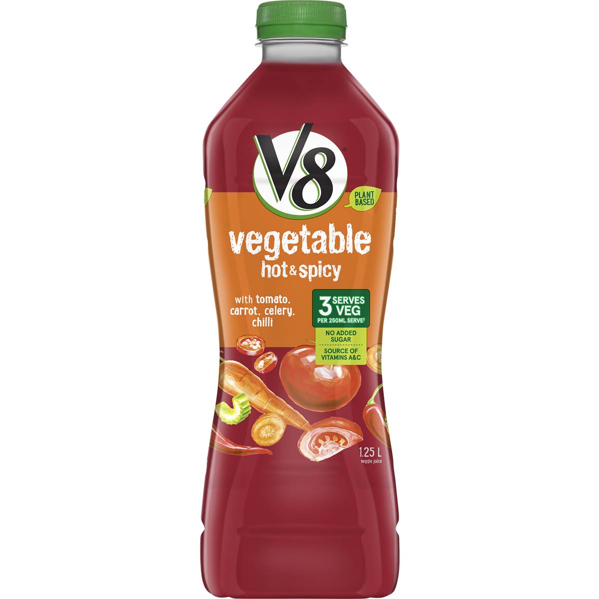 Calories in V8 Vegetable Juice Hot & Spicy