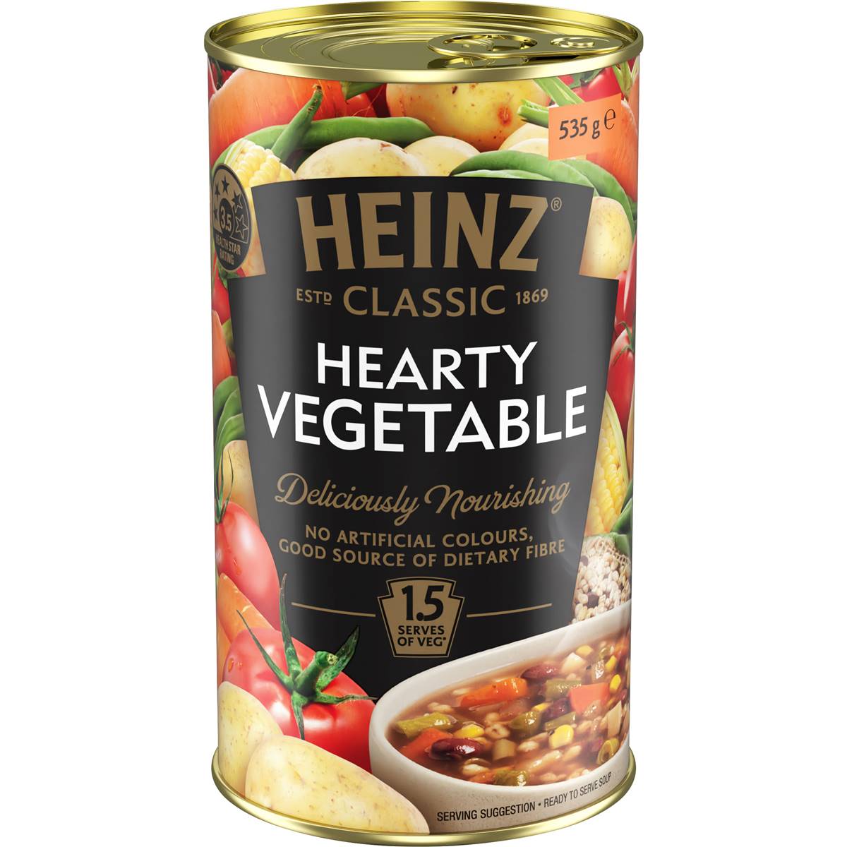 Calories In Heinz Classic Canned Soup Hearty Vegetable Calcount