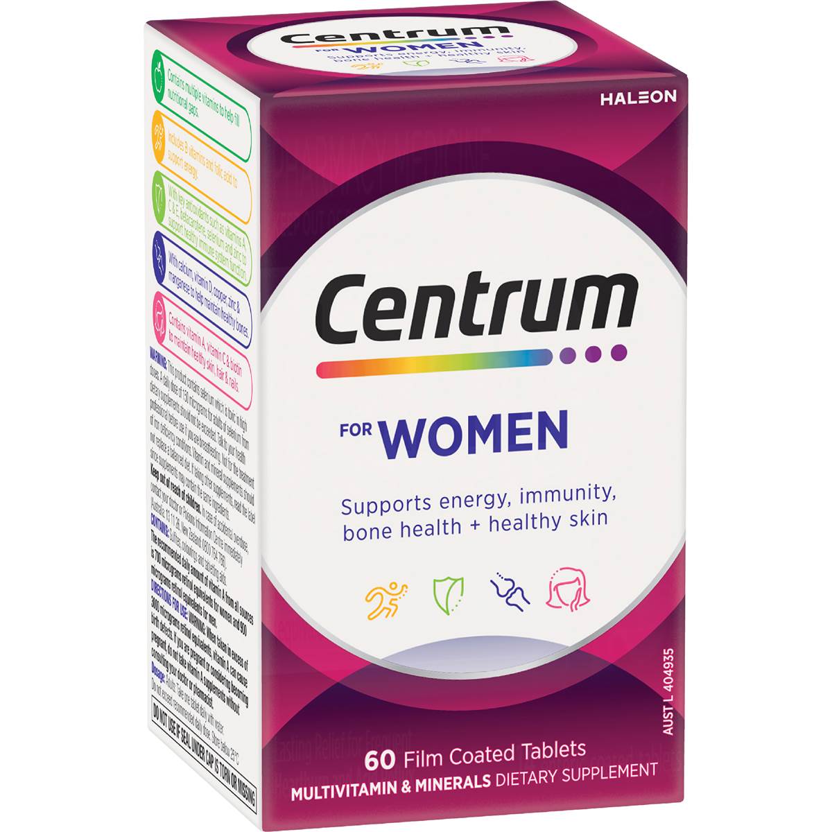Centrum Women Daily Multivitamin Supplements 60 pack