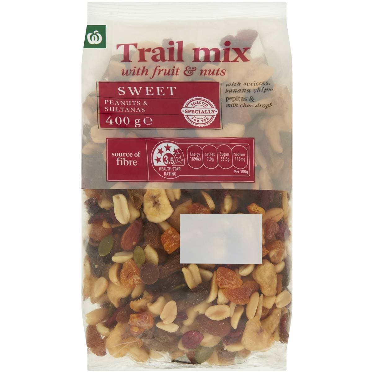 Calories in Woolworths Hiker's Trail Mix calcount