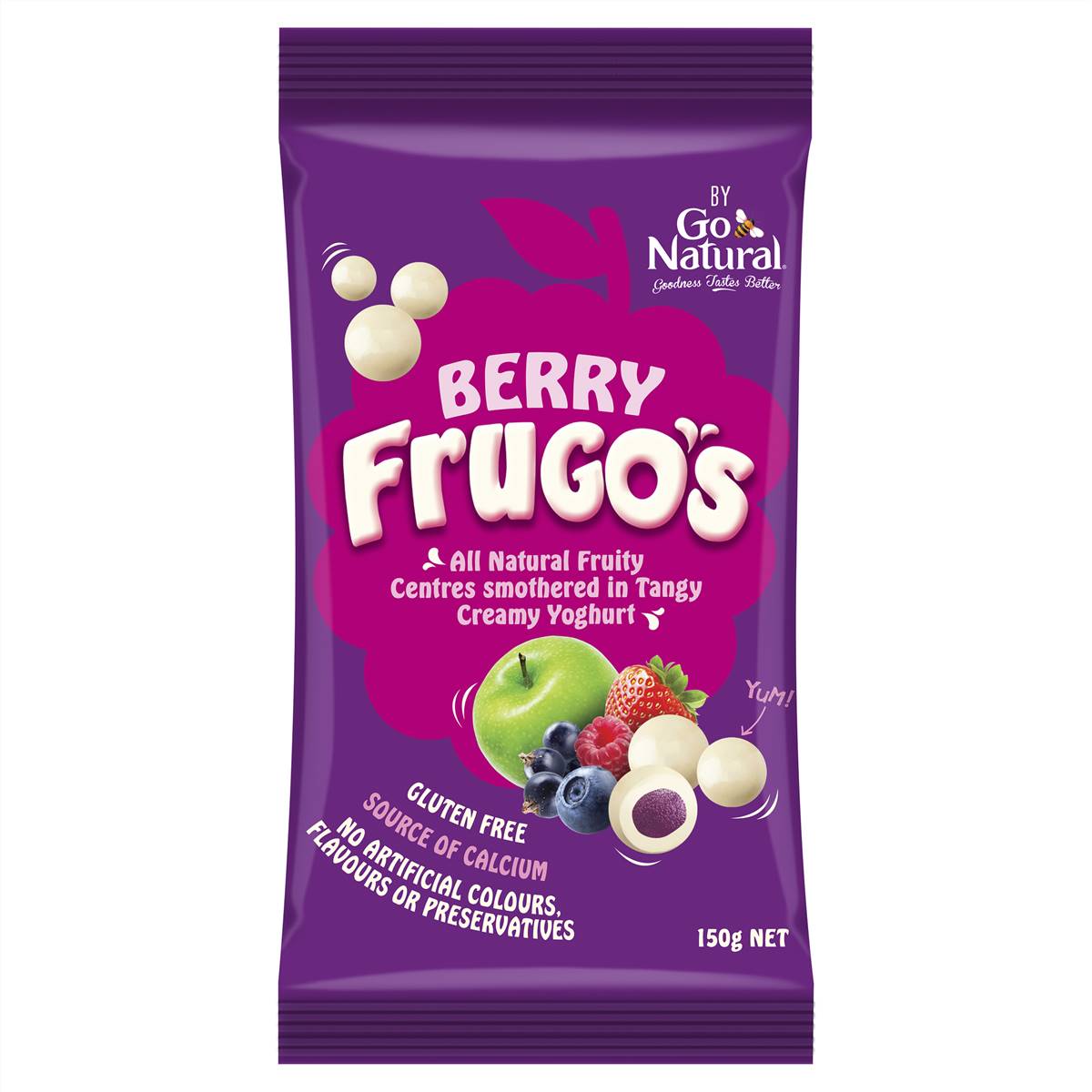 Calories in Go Natural Fruit Snacks Frugos Berry calcount