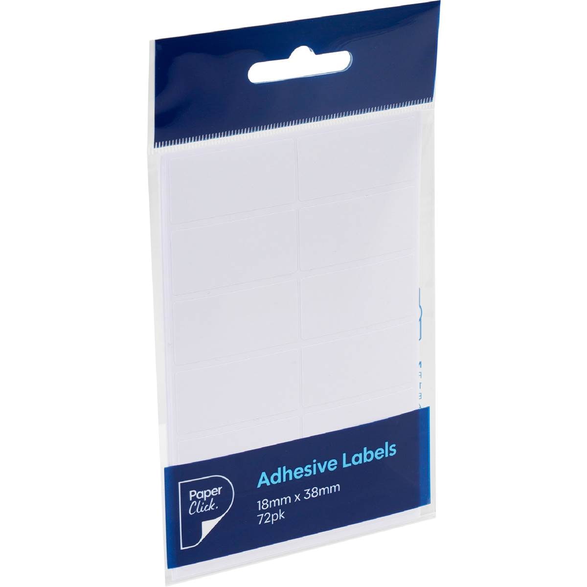 Paperclick Adhesive Rectangle Labels White
