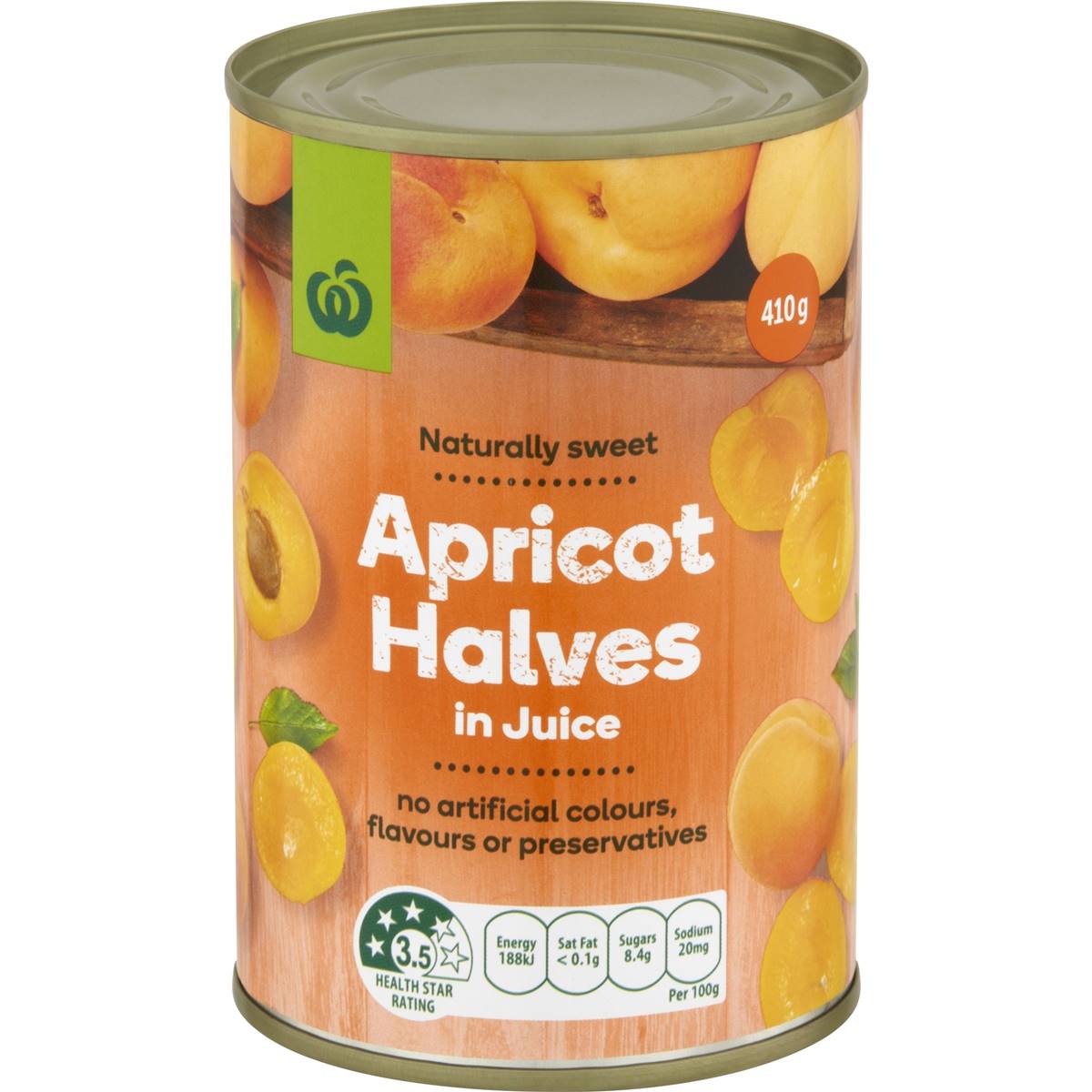 Calories in Woolworths Apricot Halves In Juice Apricot