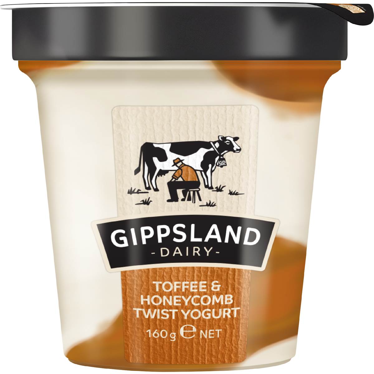 Gippsland Dairy Toffee Honeycomb Twist Yoghurt 160g