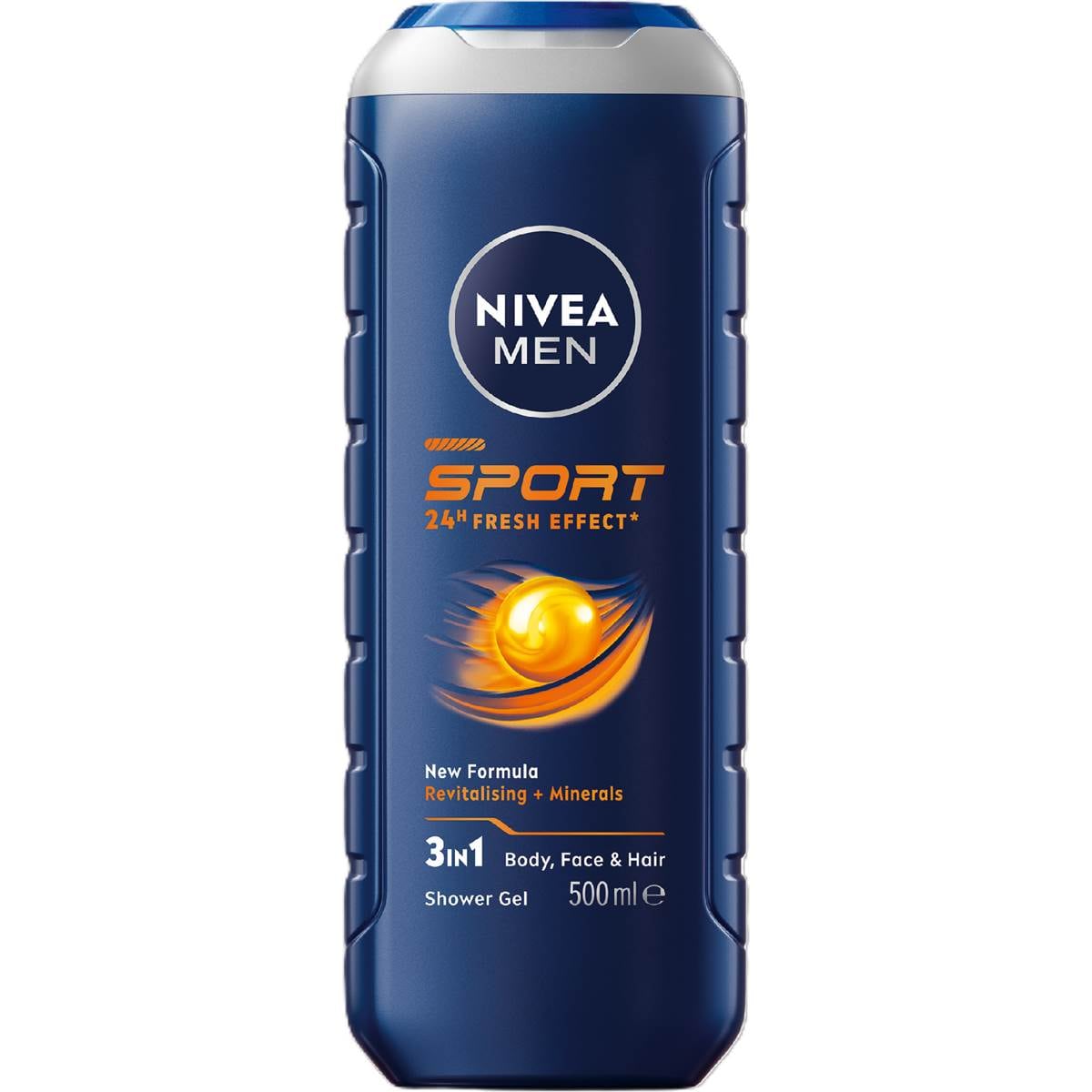 Nivea Men Sport Shower Gel & Body Wash 24 Hour Effect 500mL