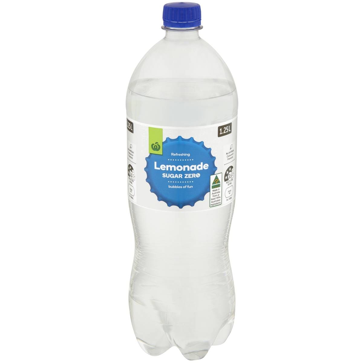 Calories in Woolworths Lemonade Zero Sugar Bottle calcount