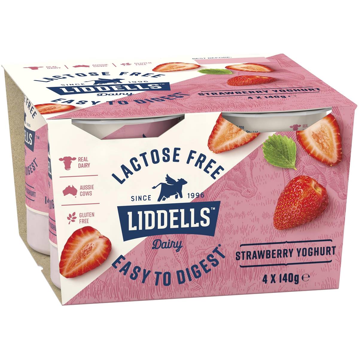 Calories in Liddells Lactose Free Strawberry Yoghurt calcount