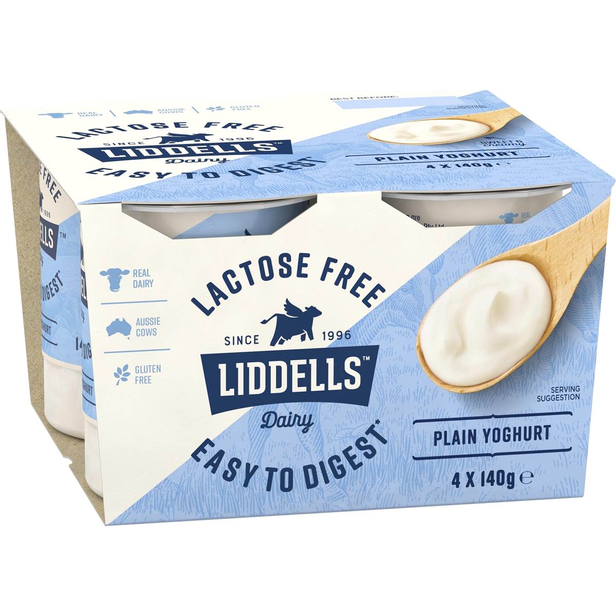 Calories in Liddells Lactose Free Plain Yoghurt calcount