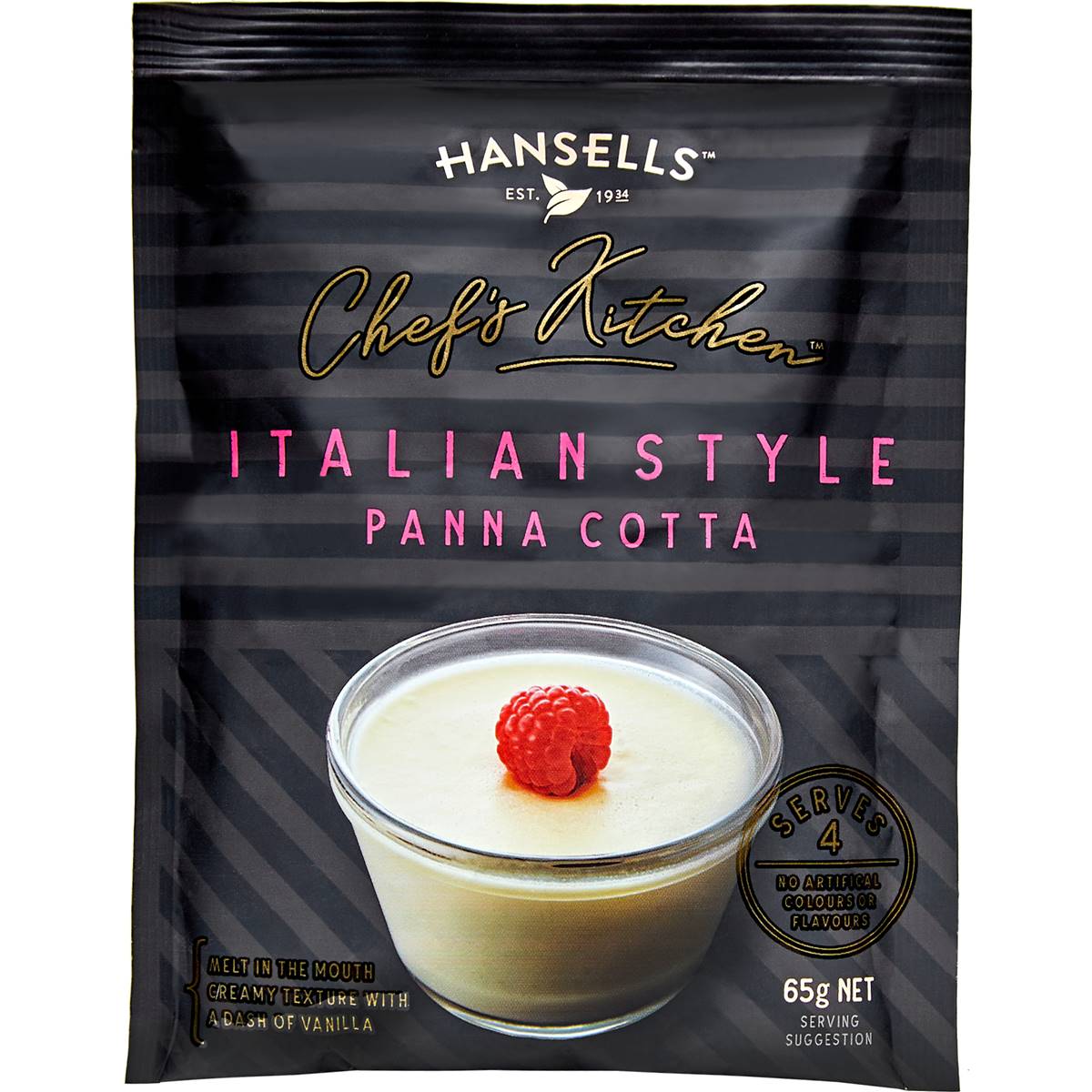Calories in Hansells Chef's Kitchen Panna Cotta