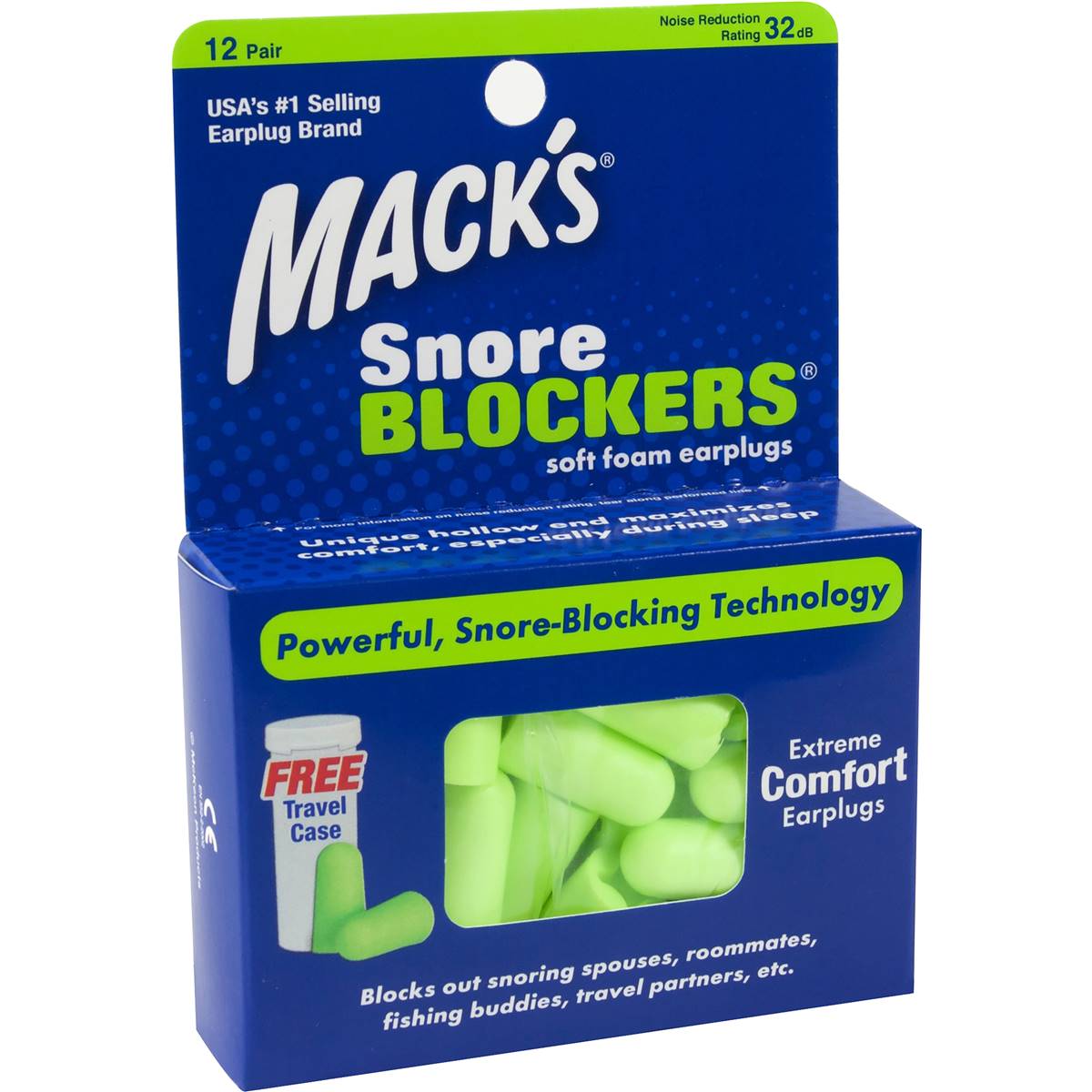 Mack's Ear Plugs Soft Foam Snore Blockers