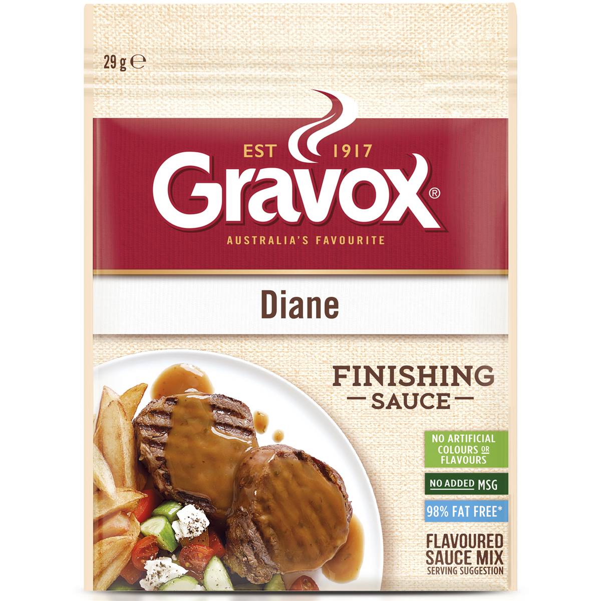 Calories in Gravox Gravy Liquid Diane Sauce