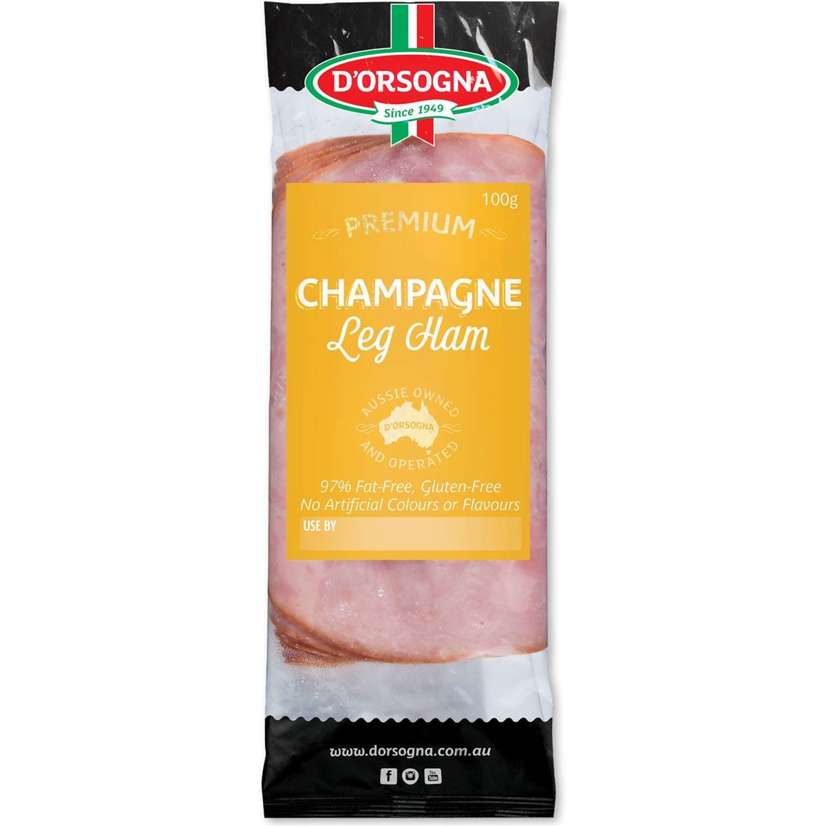 D'Orsogna Deli Fresh Ham Champagne Leg 100g – Woolworths