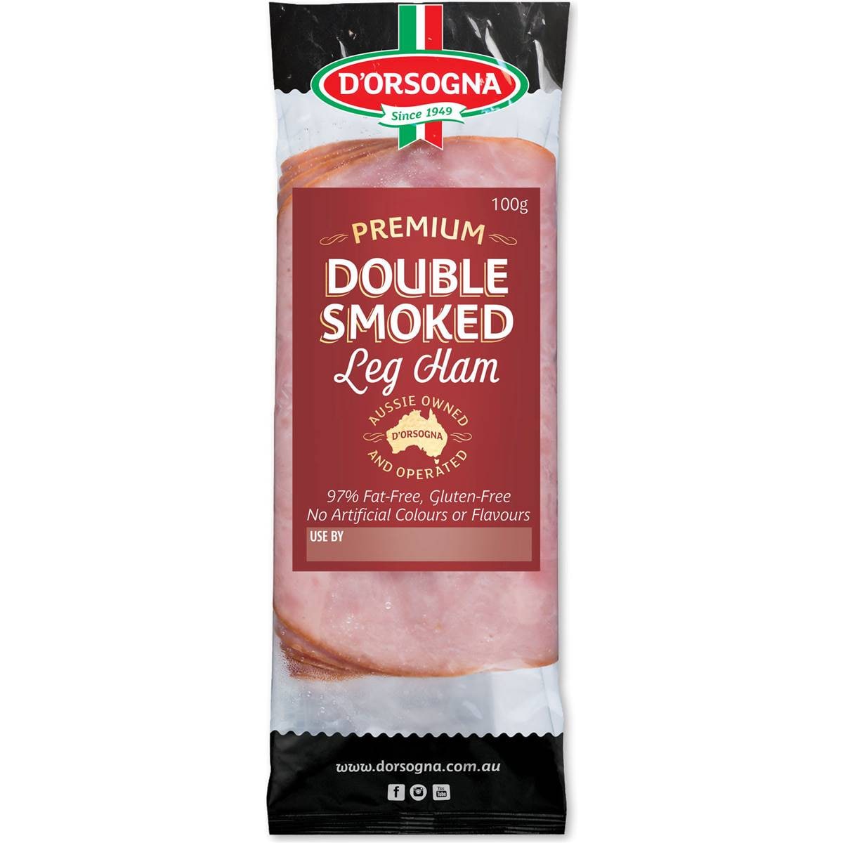 D'Orsogna Deli Fresh Ham Double Smoked 100g – Woolworths