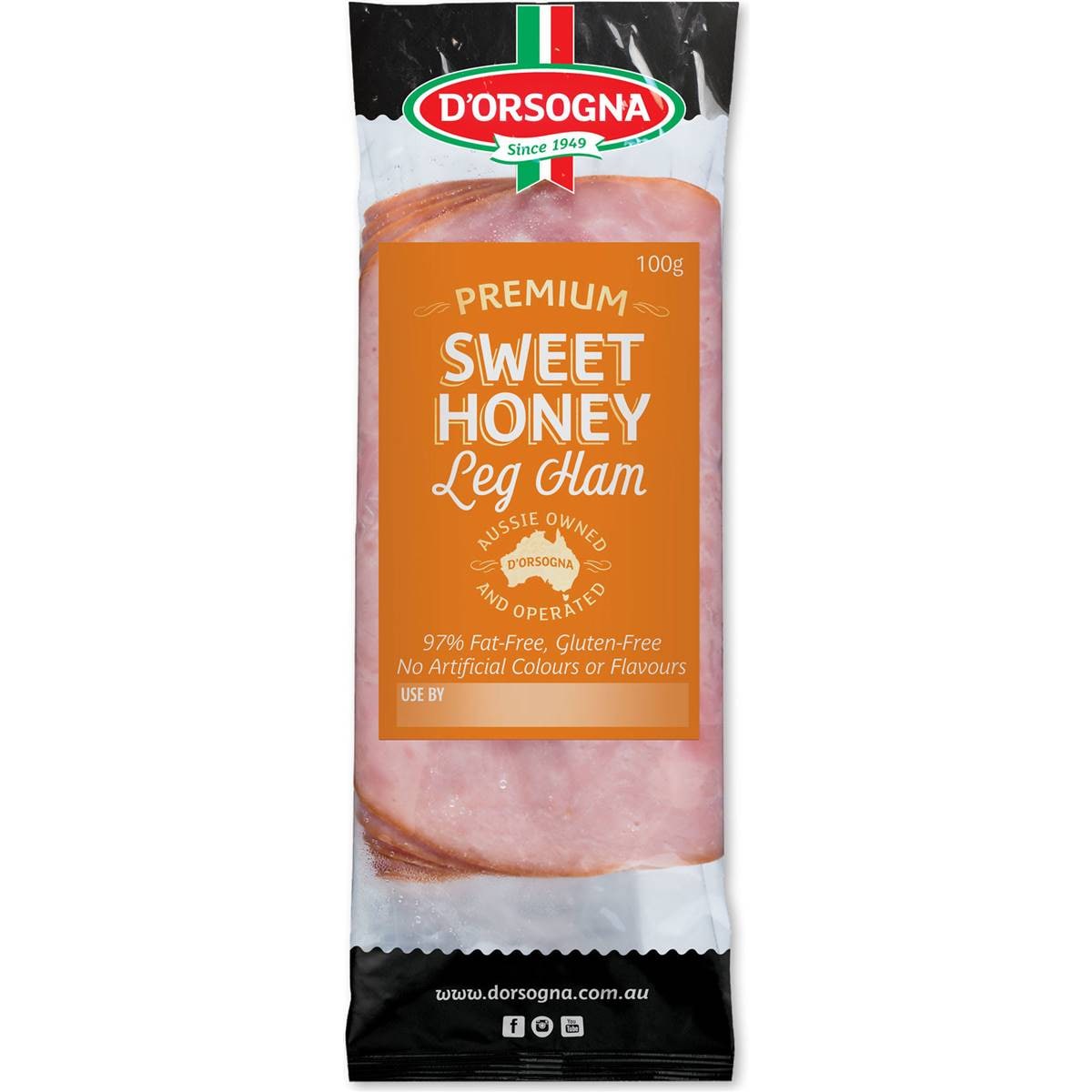 D'Orsogna Deli Fresh Ham Honey 100g – Woolworths