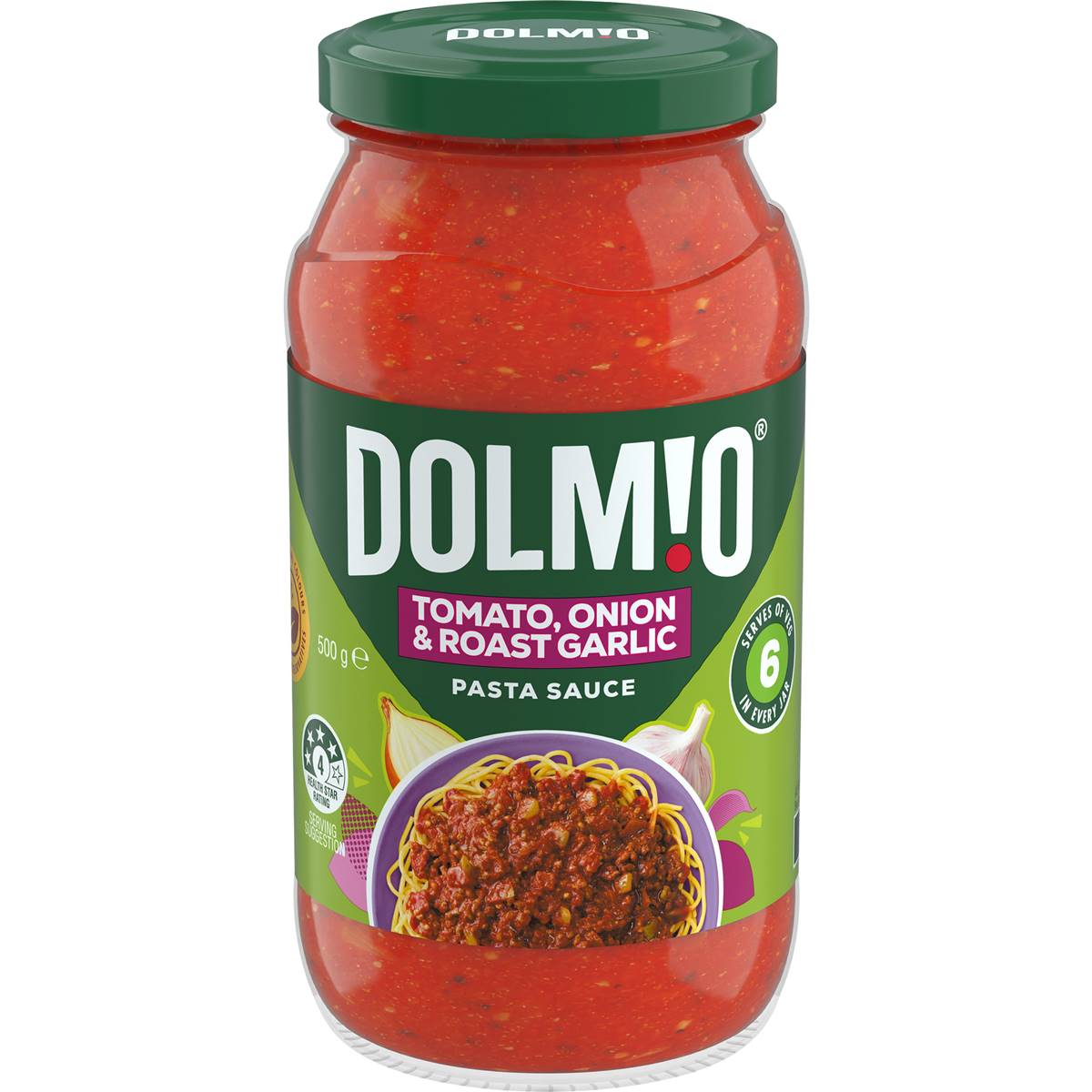 Calories in Dolmio Extra Tomato Onion & Roast Garlic Pasta Sauce calcount