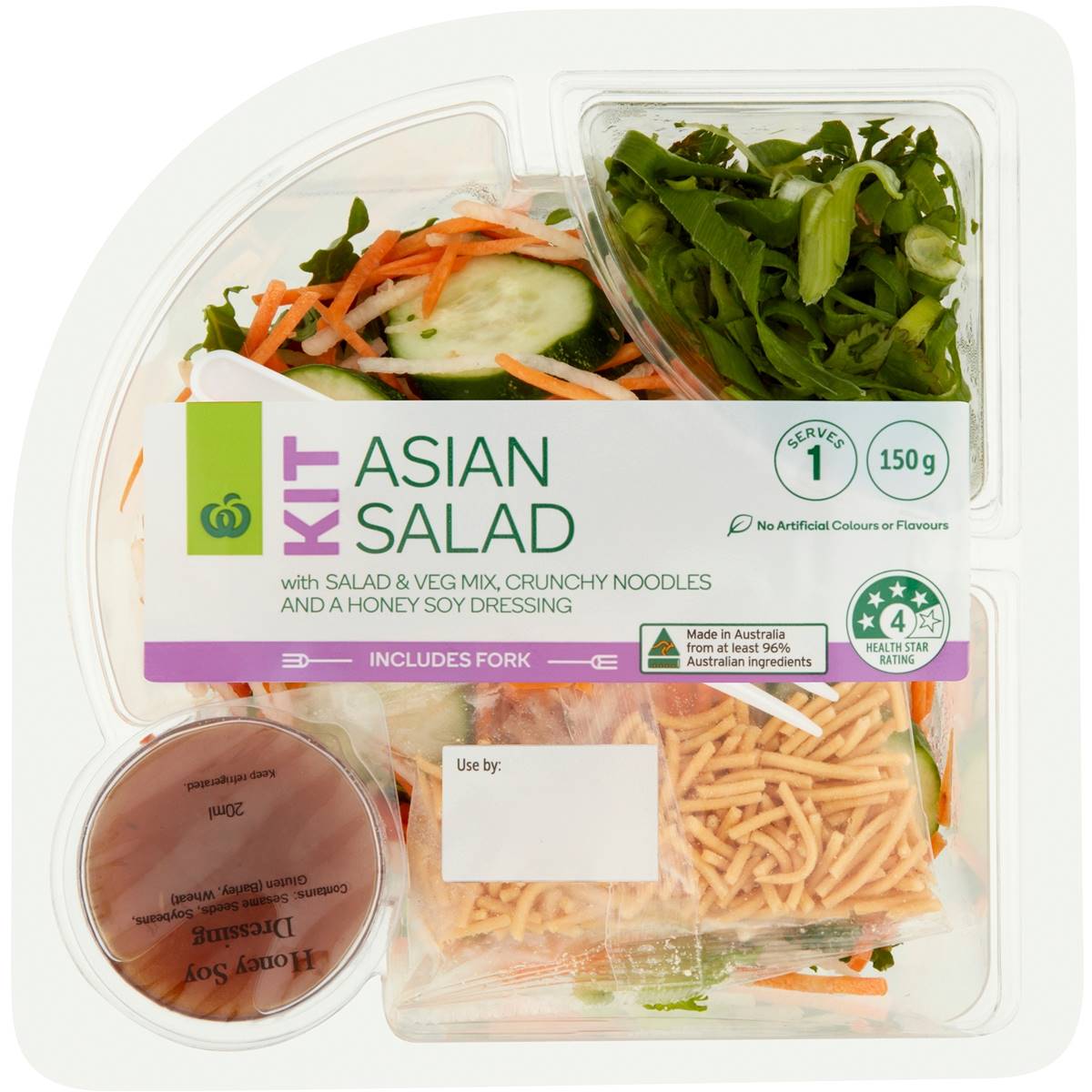 Calories in Woolworths Asian Salad With Crunchy Noodles Bowl