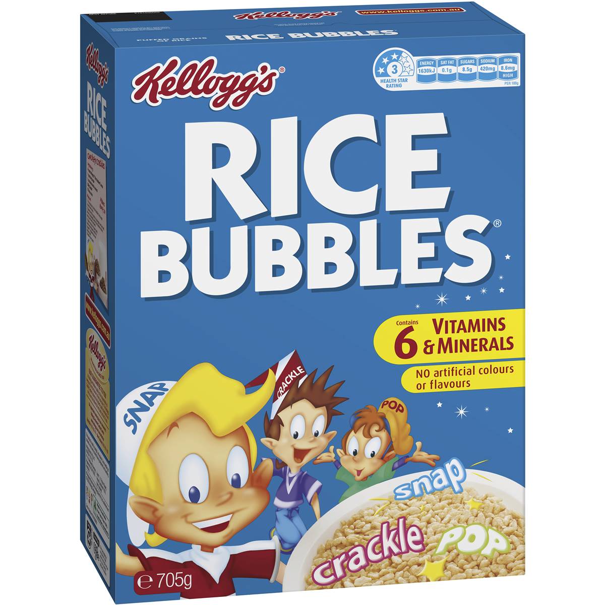 Kellogg's Rice Bubbles Puffed Rice Breakfast Cereal