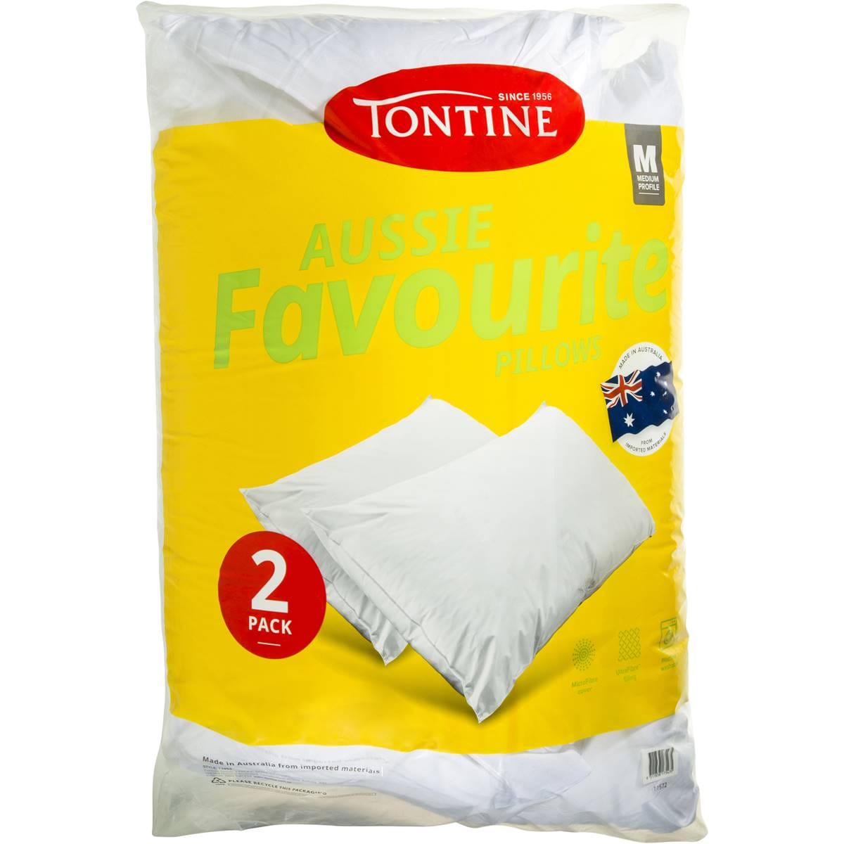 Tontine Pillow Im An Aussie Favourite 2 pack Woolworths
