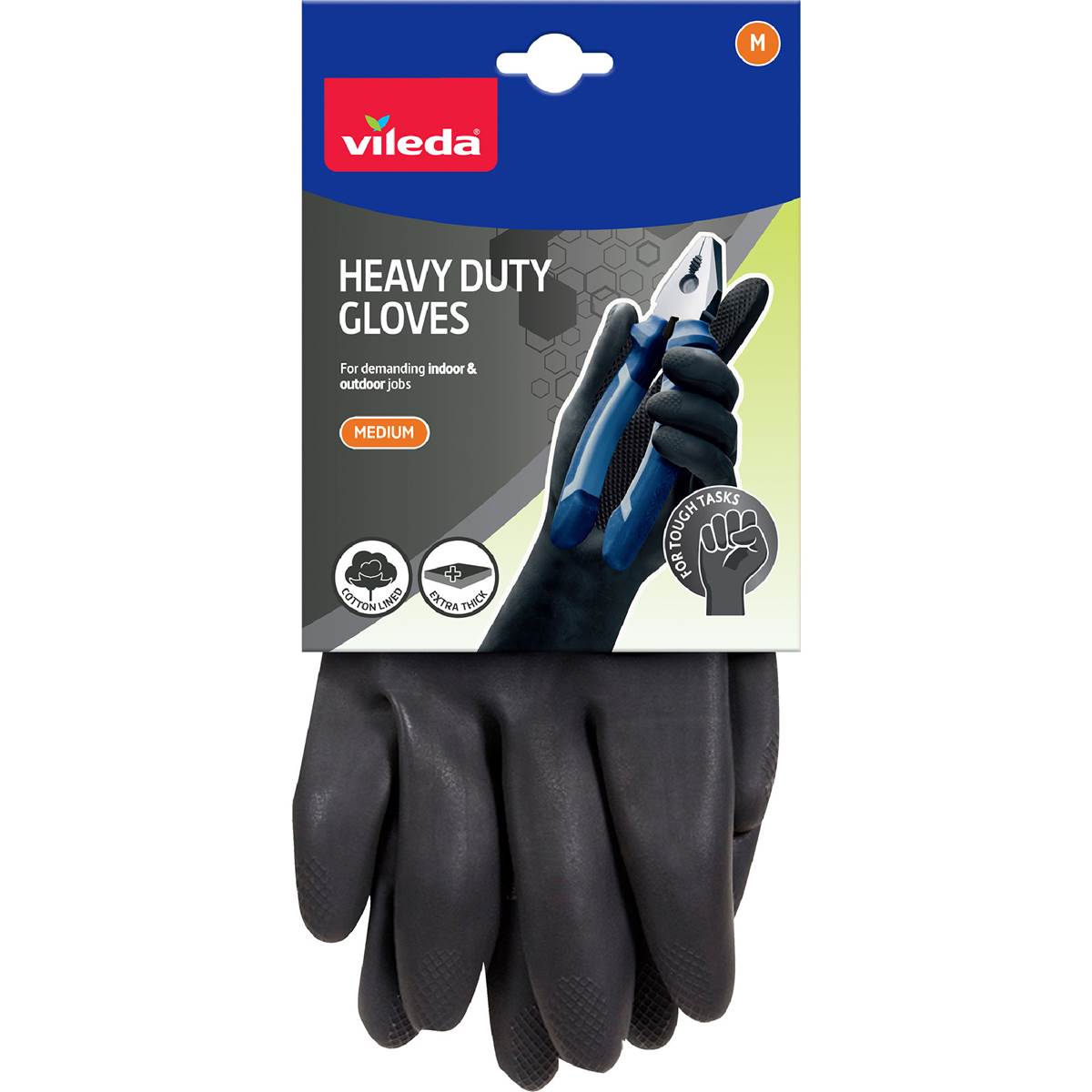 Vileda Heavy Duty Gloves Medium Pair