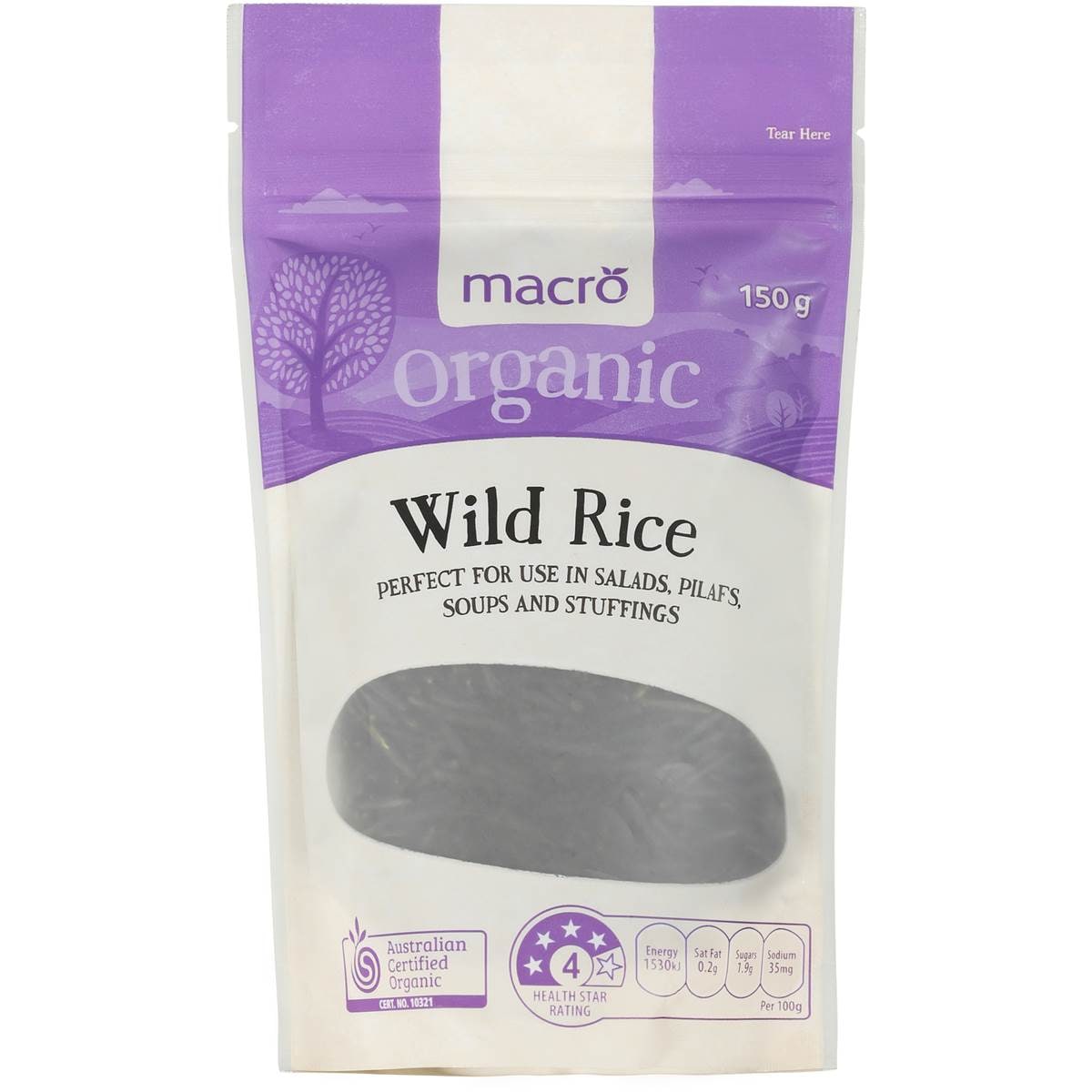 Macro Organic Wild Rice 150g Woolworths